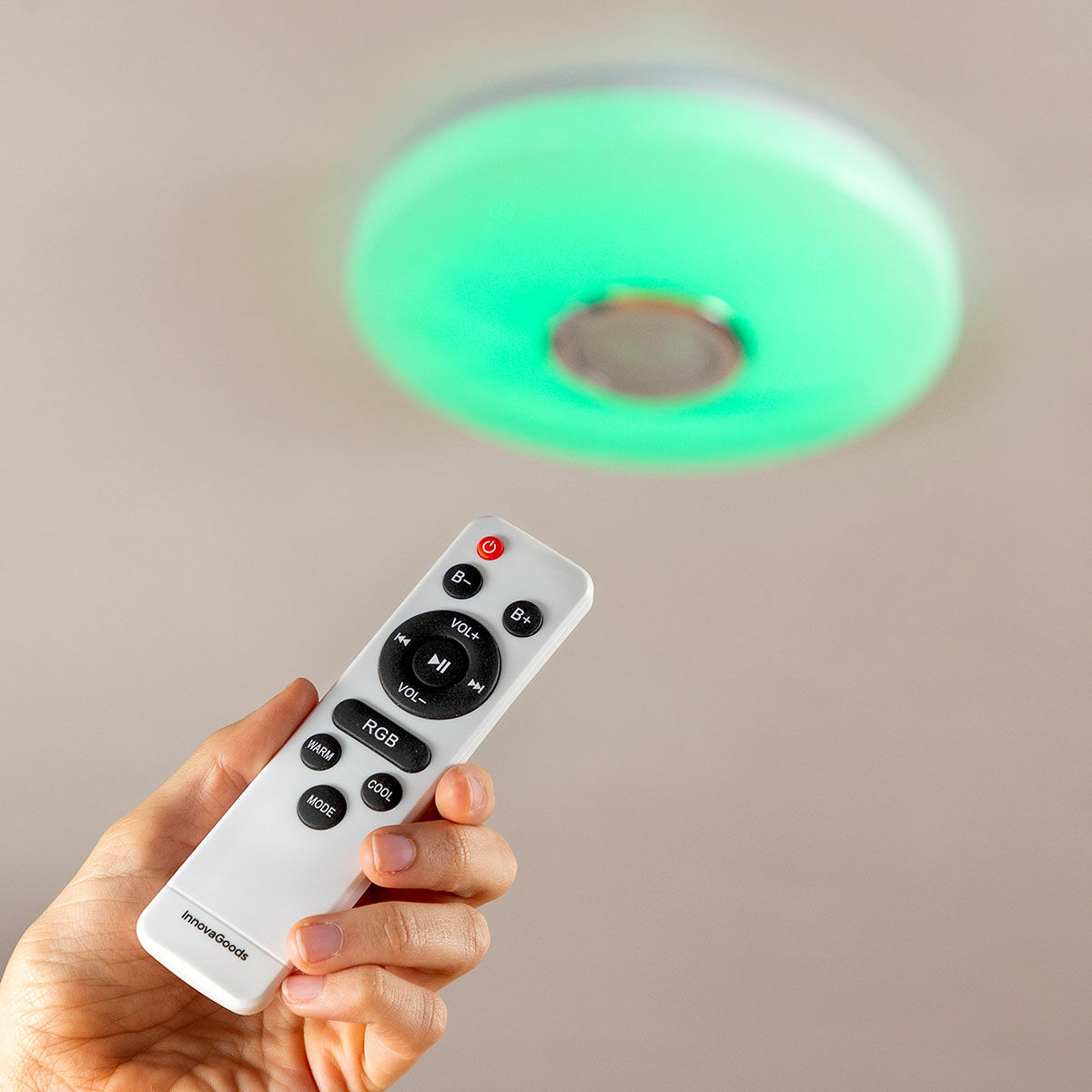 LED-taklampa med högtalare Lumavox InnovaGoods - 7