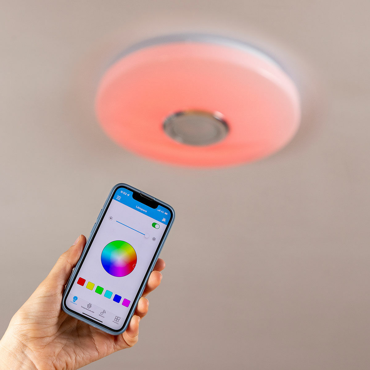 LED-taklampa med högtalare Lumavox InnovaGoods - 12