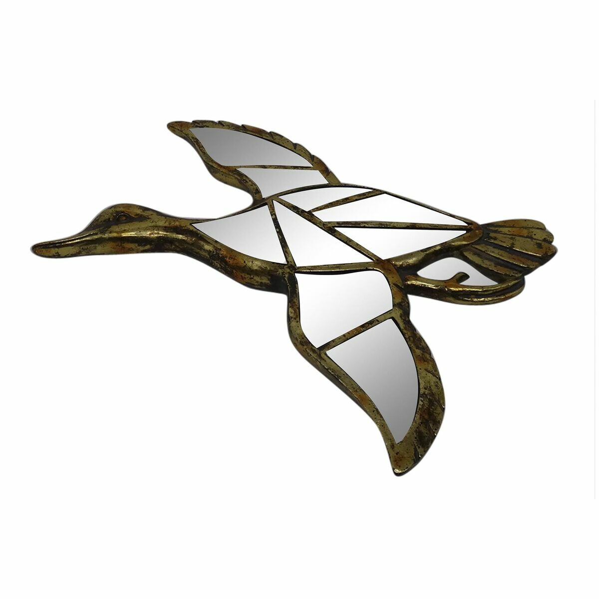 Väggdekoration DKD Home Decor 38 x 3 x 37 cm Gyllene Anka - 3