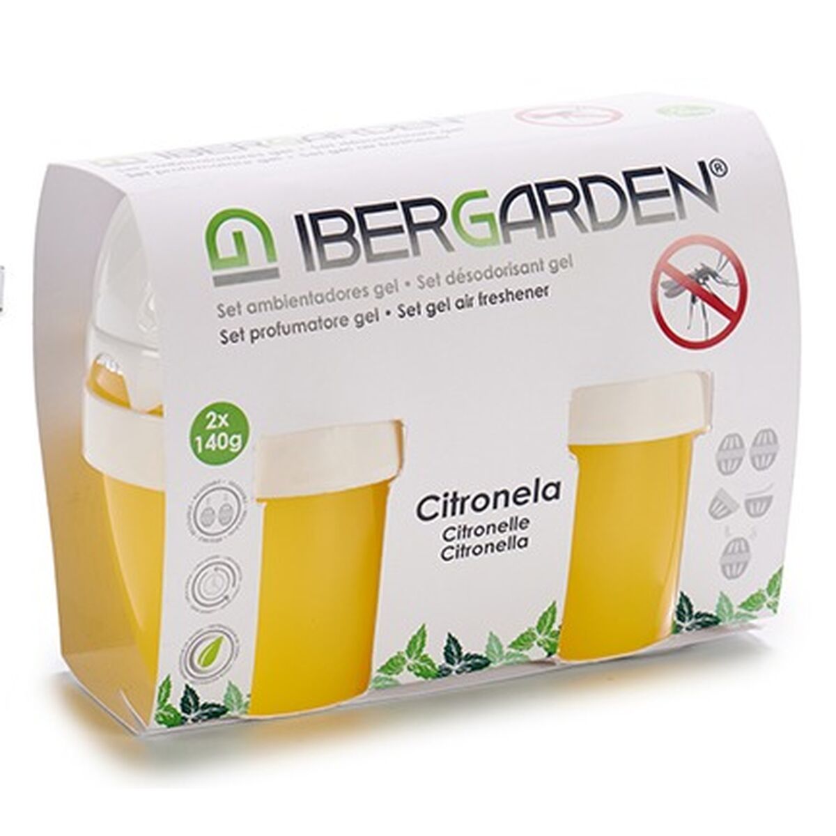 Set med luftfräschare Ibergarden Citronella Gel (24 antal) - 2