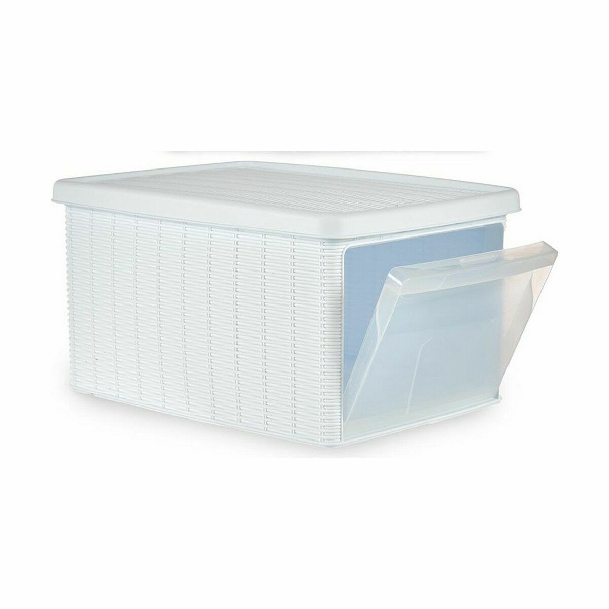 Förvaringslåda med lock Stefanplast Elegance Oldalsó Vit Plast 29 x 21 x 39 cm (5 antal) - 5