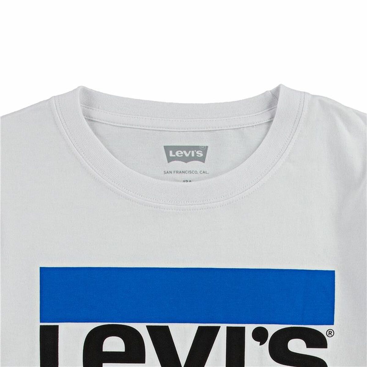 T-shirt med kortärm Barn Levi's Sportswear Logo Vit - 8