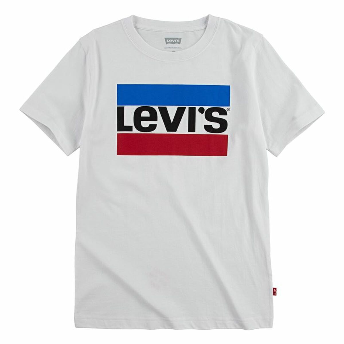 T-shirt med kortärm Barn Levi's Sportswear Logo Vit - 6