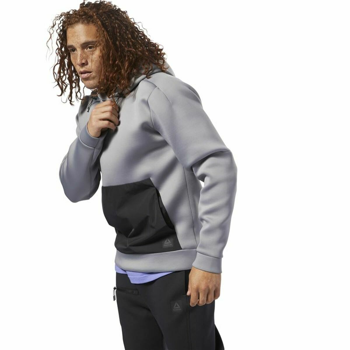 Tröja med huva Herr Reebok Supply Tech Grå - 5