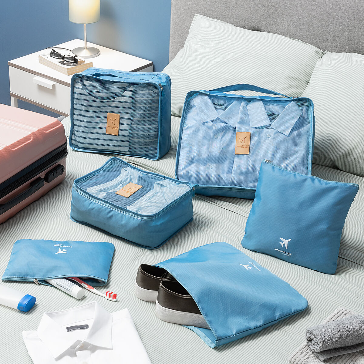 Set med förvaringsväskor för resväskor Luggan InnovaGoods 6 Delar - 17