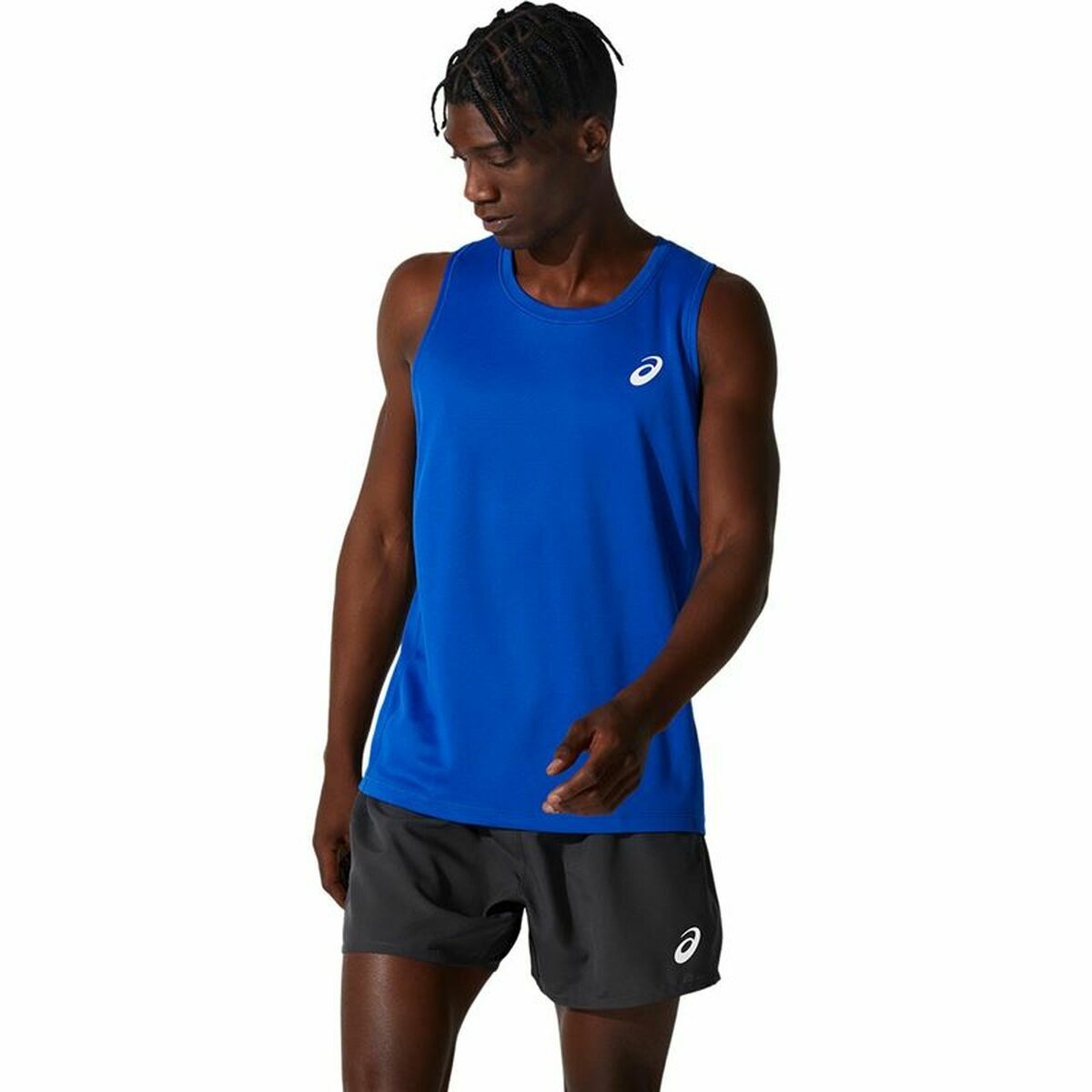 Ärmlös sporttröja Herr Asics Core Singlet Blå - 8