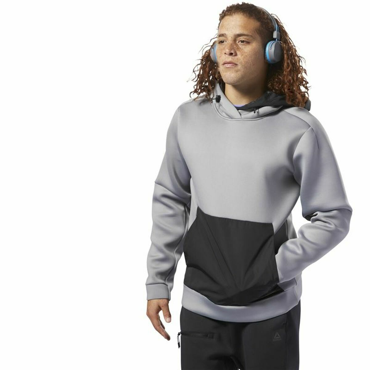 Tröja med huva Herr Reebok Supply Tech Grå - 3