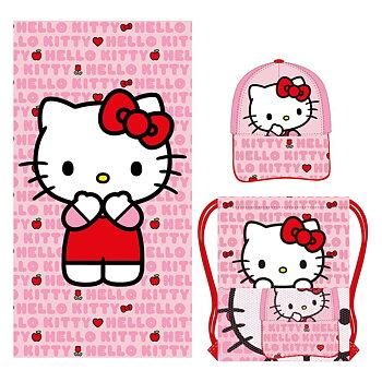 Badhandduk Hello Kitty Rosa