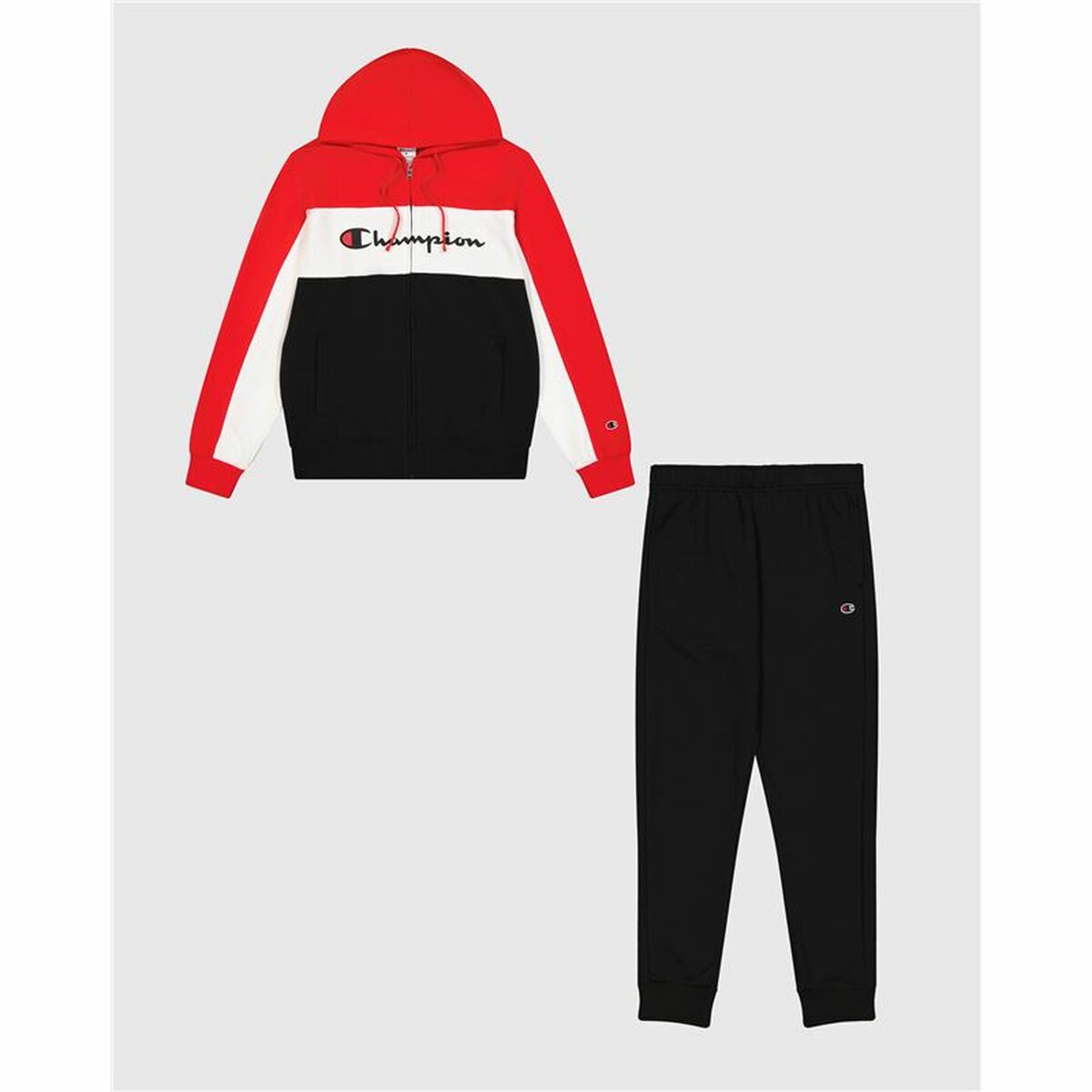 Träningsoverall, Vuxen Champion Champion Full Zip Suit Svart Röd Män - 2