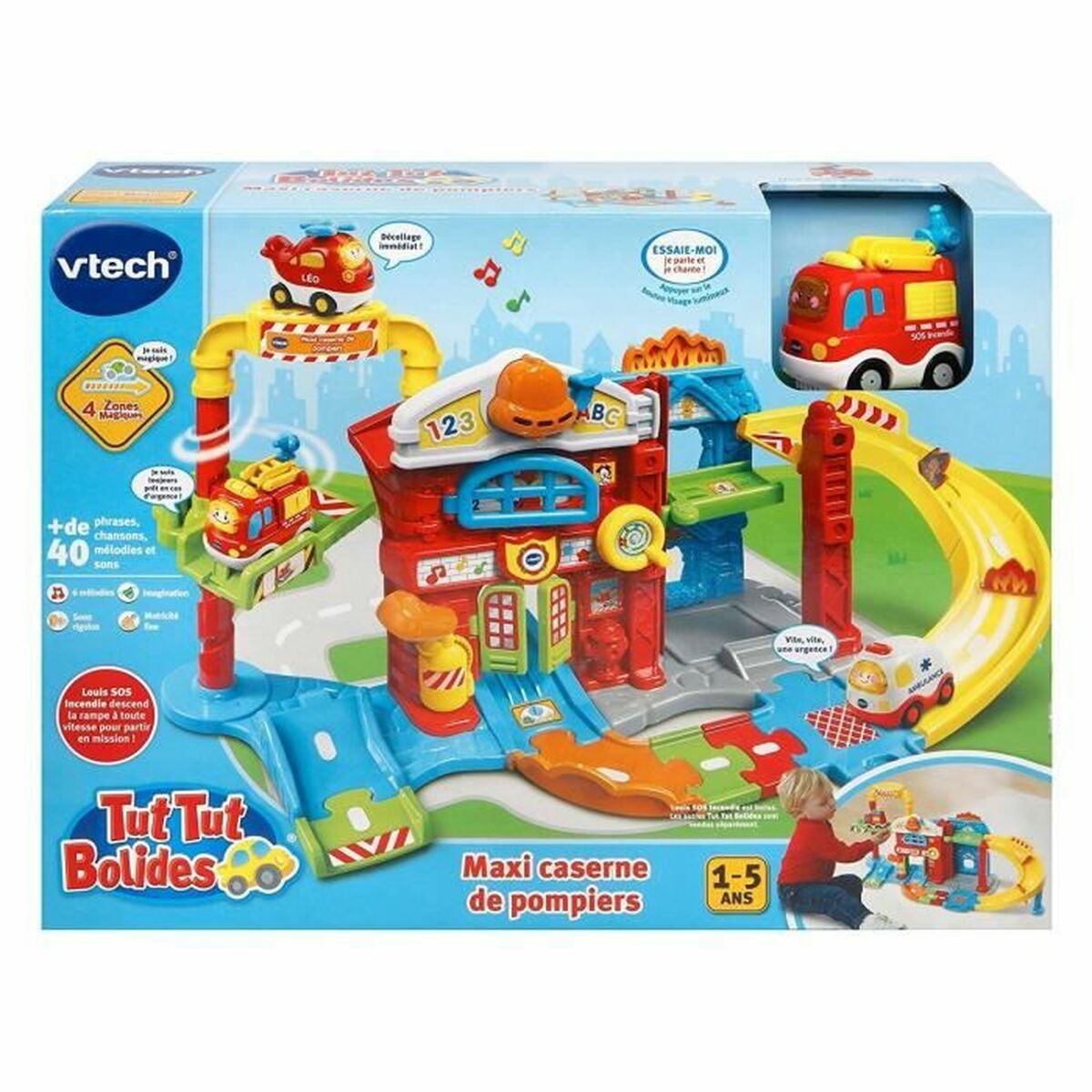 Fordonsspel Vtech Maxi Fire Station med ljud (FR) - 6