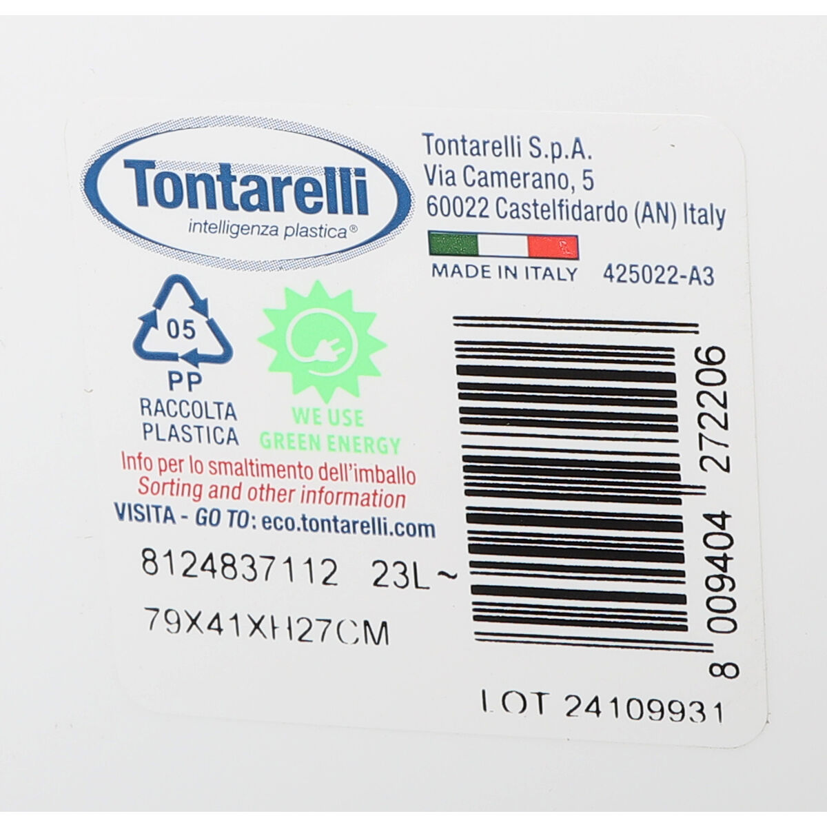 Badkar Tontarelli Baby Vit 80 x 41 x 27 cm (6 antal) - 3