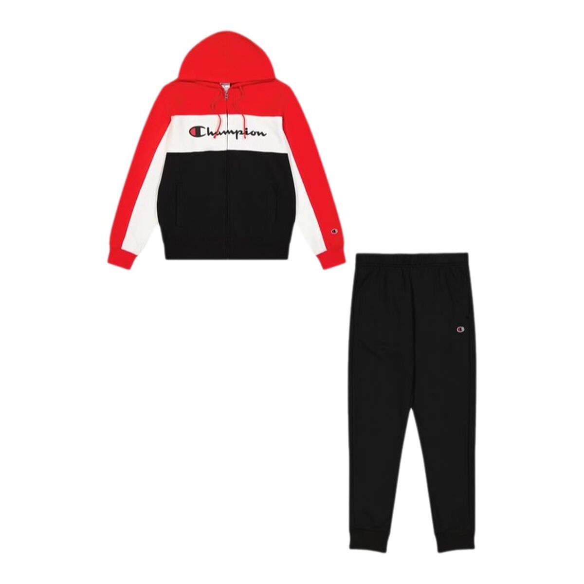 Träningsoverall, Vuxen Champion Champion Full Zip Suit Svart Röd Män