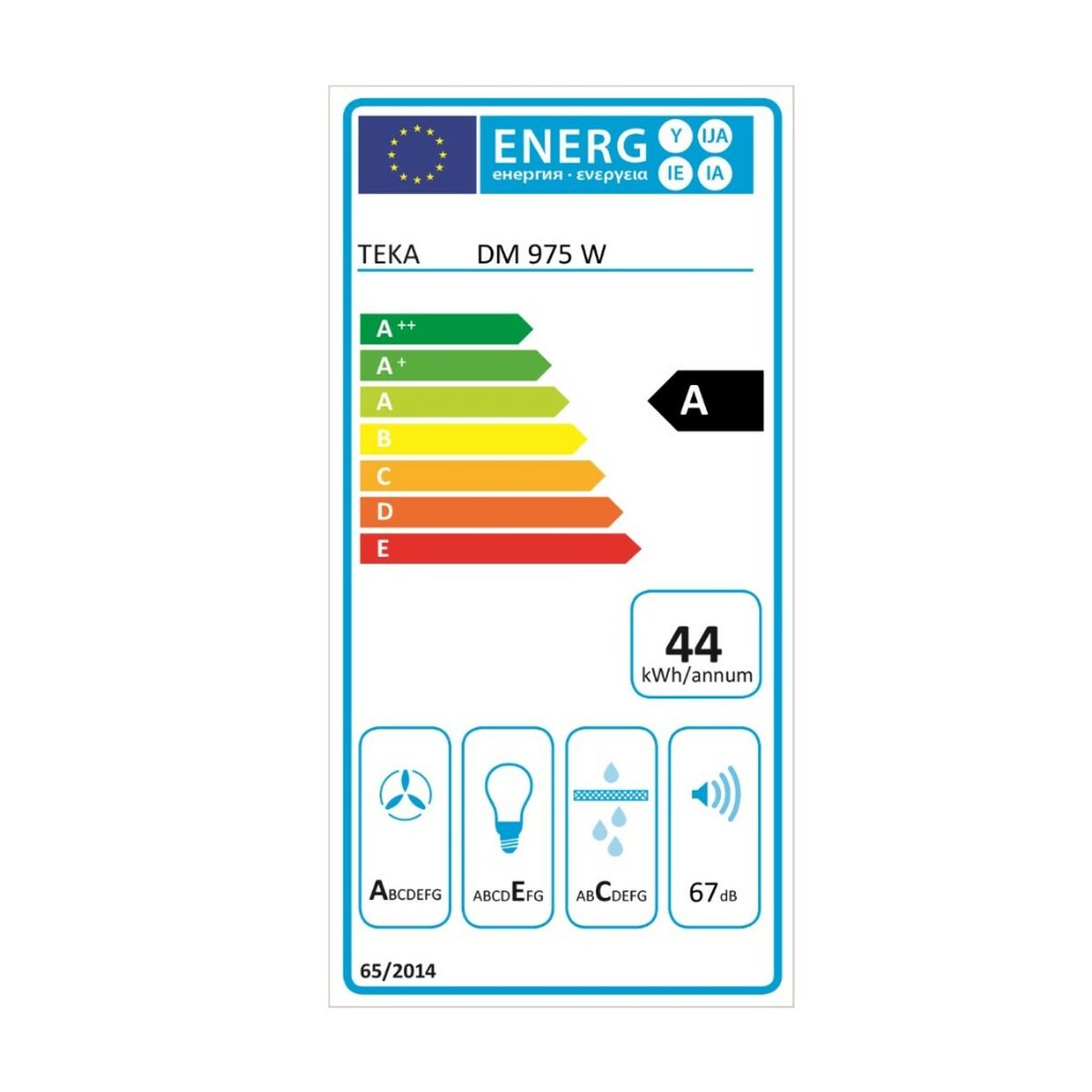 Konventionell fläkt Teka 8421152130780 90 cm 603 m3/h 67 dB 278W Vit - 7