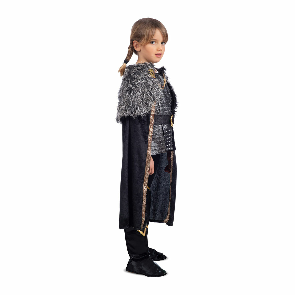 Maskeraddräkt för barn My Other Me Vikingakvinna Svart Grå (5 Delar) - 10