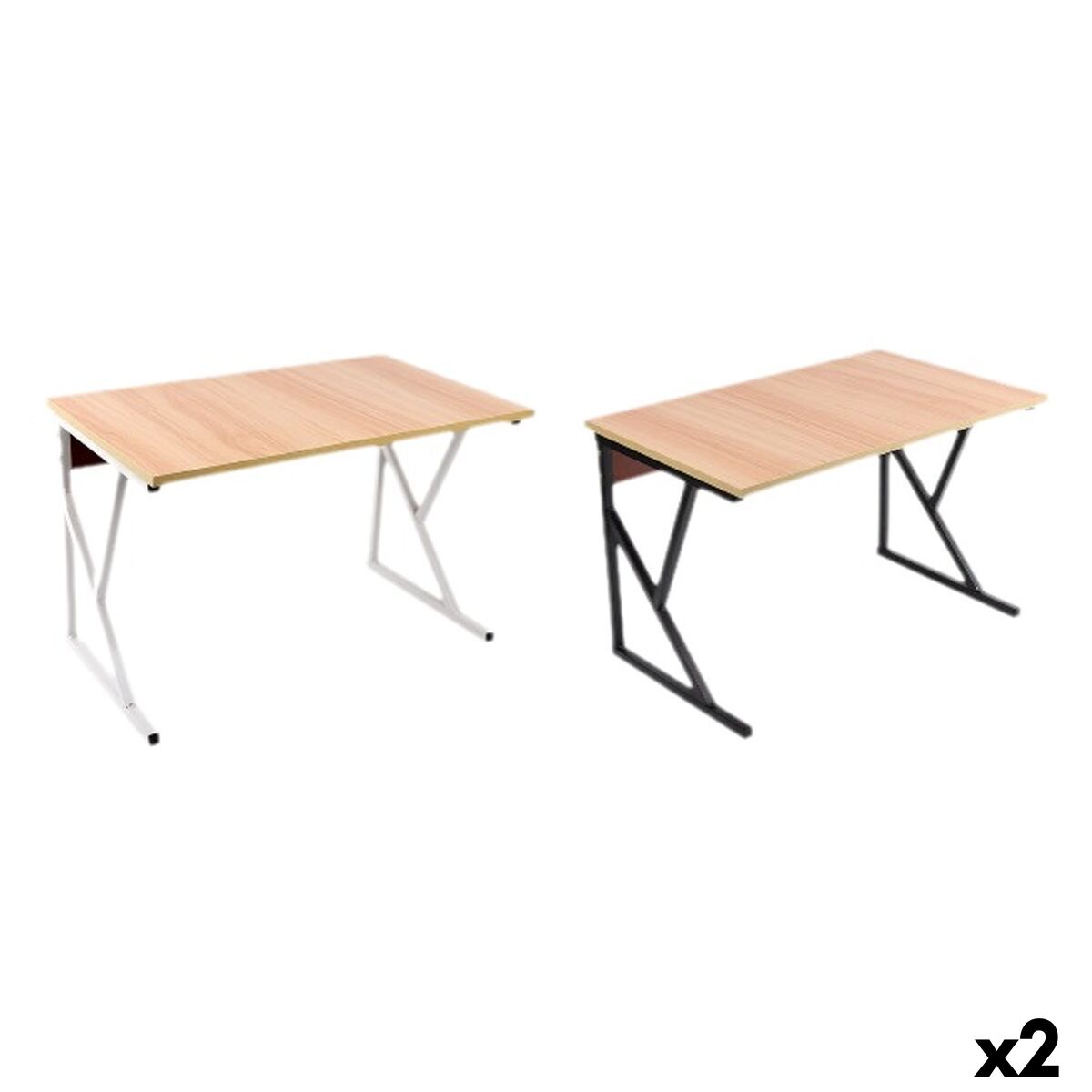 Stöd för microvågor Confortime Trä Metall 54 x 34,5 x 33 cm (2 antal)