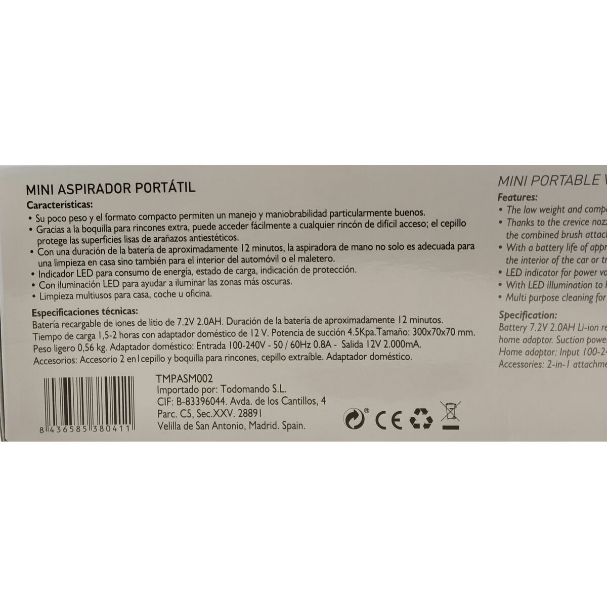 Handdammsugare TM Electron - 20
