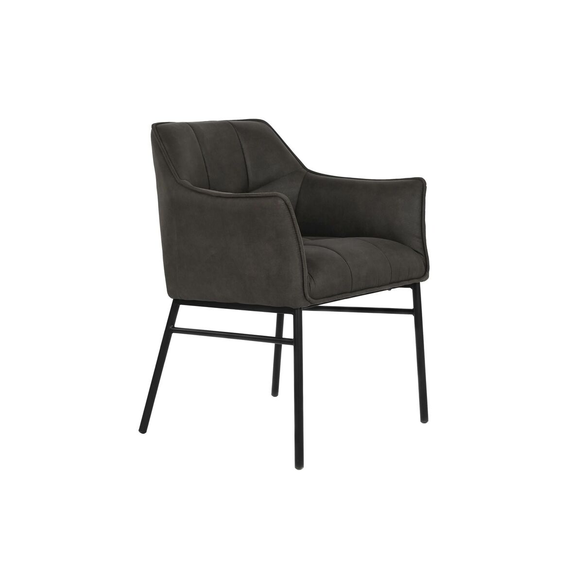 Stol DKD Home Decor Svart Mörkbrun Mörkgrå 60 x 60 x 84 cm