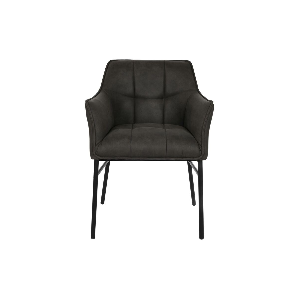 Stol DKD Home Decor Svart Mörkbrun Mörkgrå 60 x 60 x 84 cm - 6