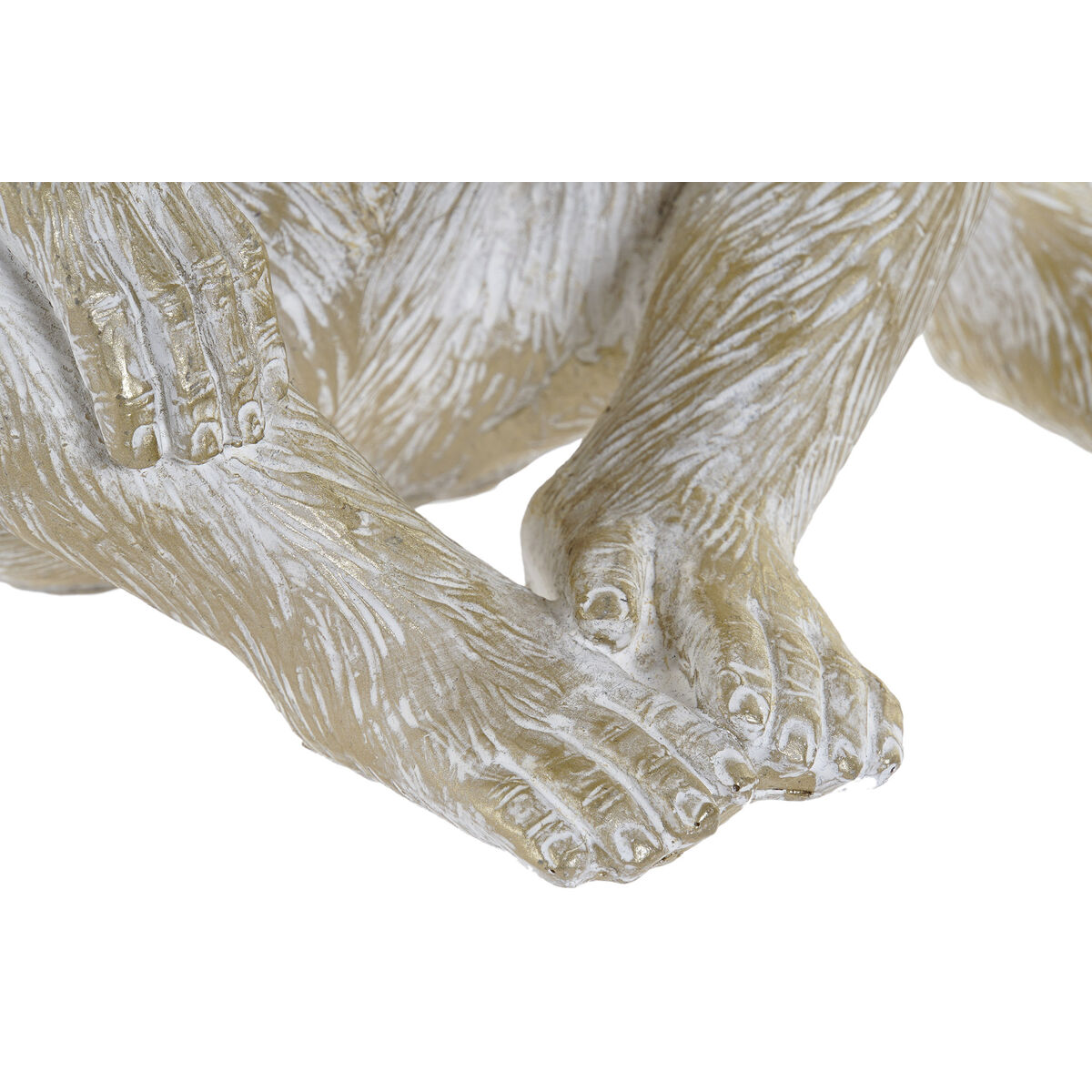 Prydnadsfigur Home ESPRIT Gyllene Apa Tropiskt 21 x 17 x 25 cm (3 antal) - 2