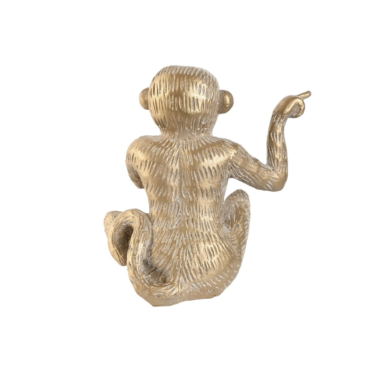 Prydnadsfigur Home ESPRIT Gyllene Apa Tropiskt 14 x 10 x 14 cm (3 antal) - 2