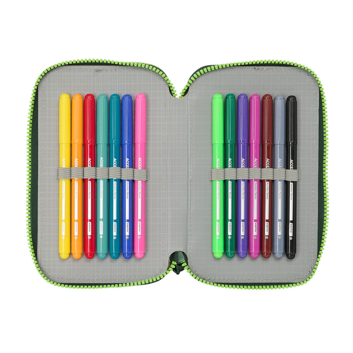 Dubbelt pennfodral Real Betis Balompié Grön 12.5 x 19.5 x 4 cm 28 Delar - 4