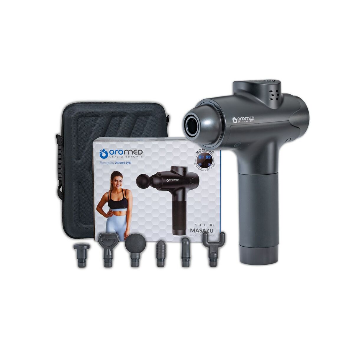 Massagepistol för avkoppling och muskelåterhämtning Oromed ORO-GUN PRO BLACK 20 W Svart - 3