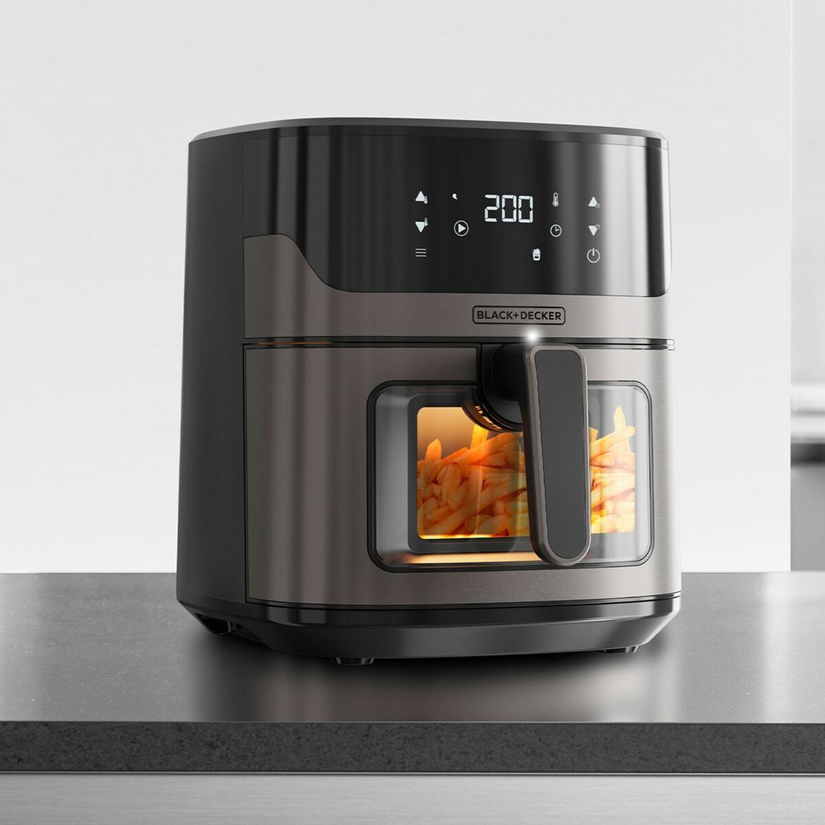 Luftfritös Black & Decker BXAF6500E Svart Silvrig 1600 W 6,5 L - 4