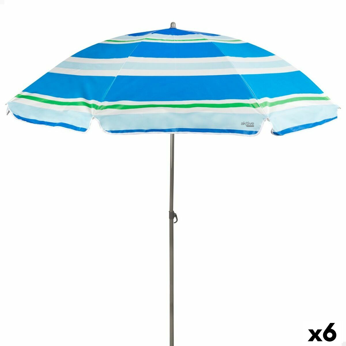 Paraply Aktive Blå Röd Ø 200 cm 200 x 196 x 200 cm UV50 (6 antal)