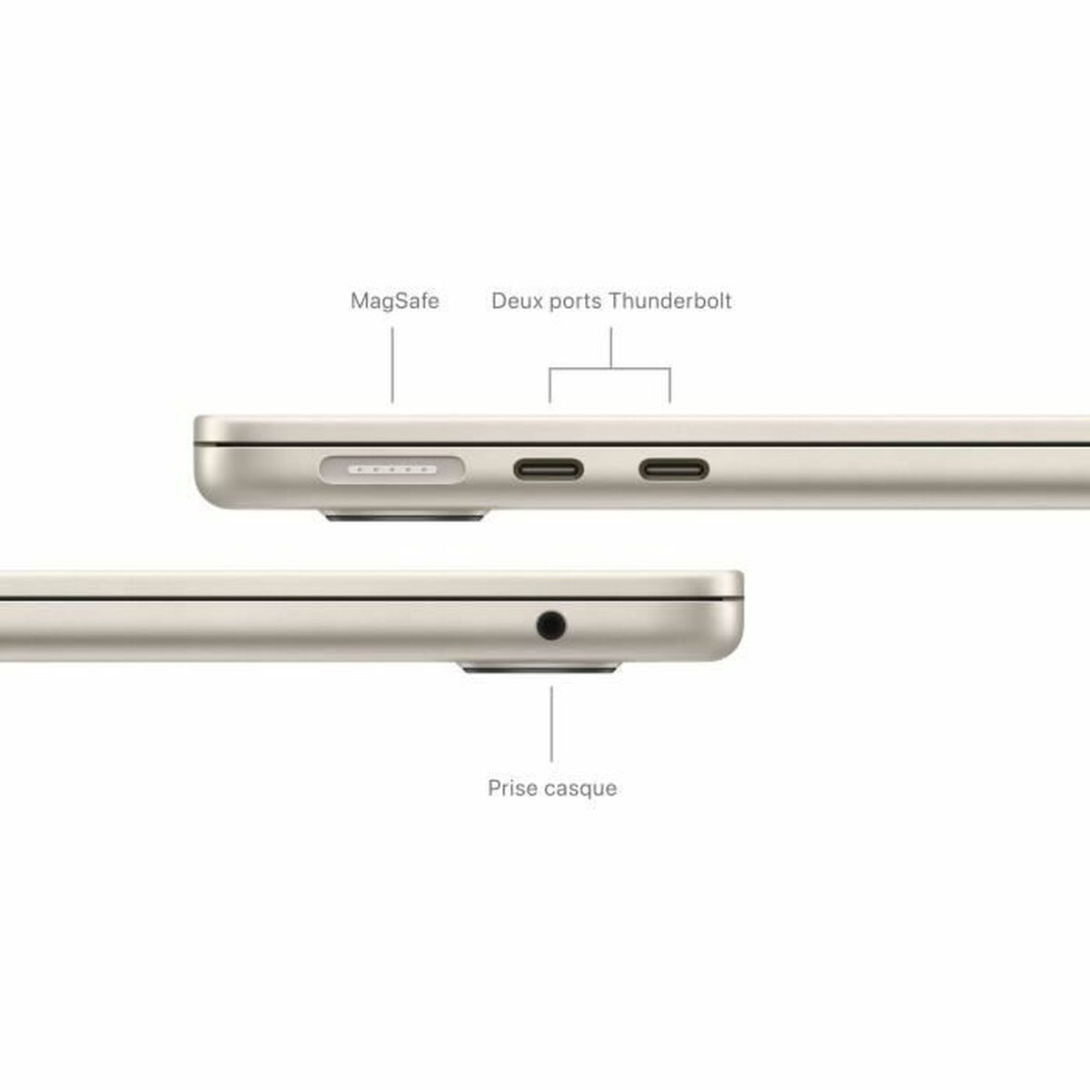 Bärbar dator Apple MacBook Air M3 (2024) M3 8 GB RAM 512 GB SSD AZERTY - 4