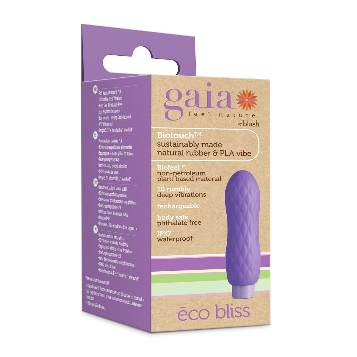 Patronvibrator Blush Gaia Eco Bliss Purpur - 4