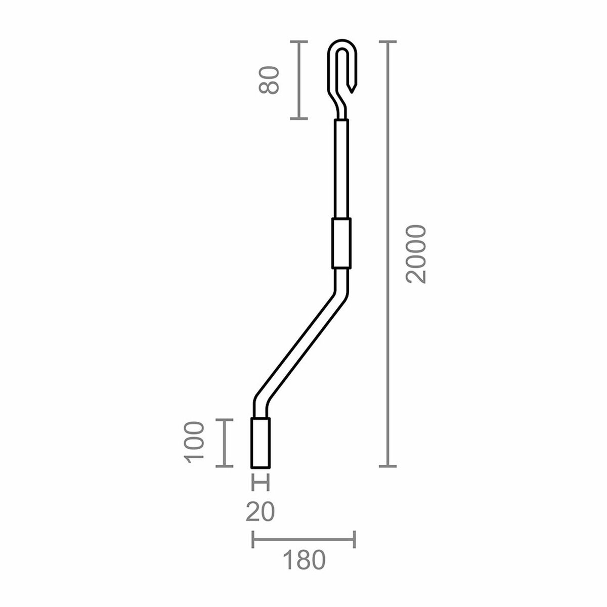 Vev för markis Micel TLD06 Vit 200 cm Hög - 2