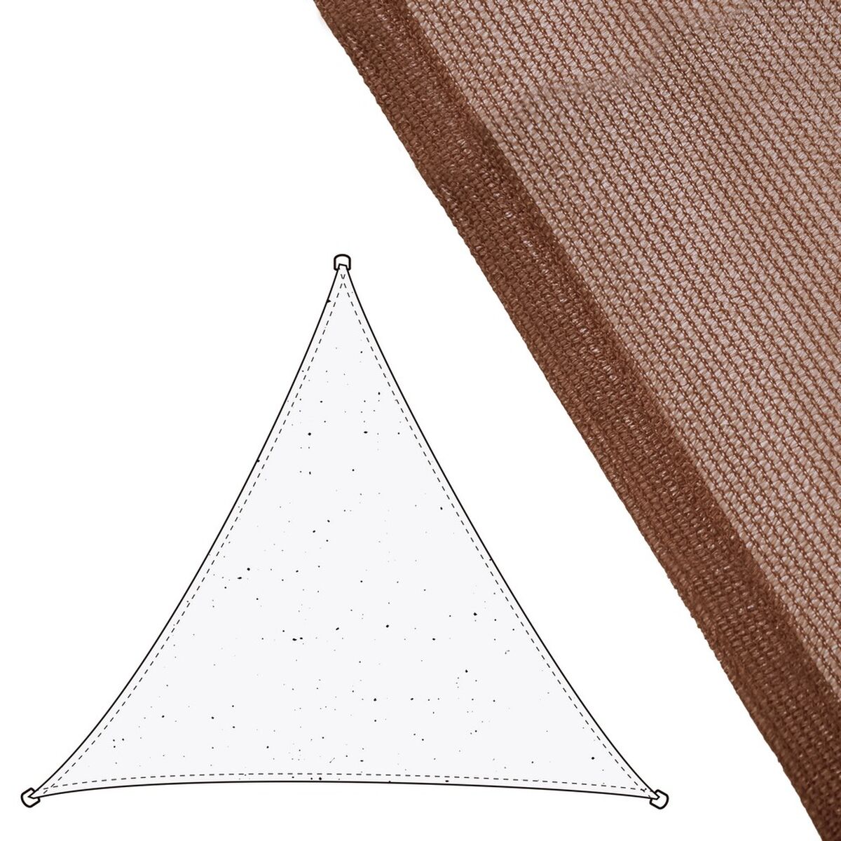Skugga segel Vela sombreo Choklad 3,5 x 3,5 m 350 x 350 x 0,5 cm Markis - 7
