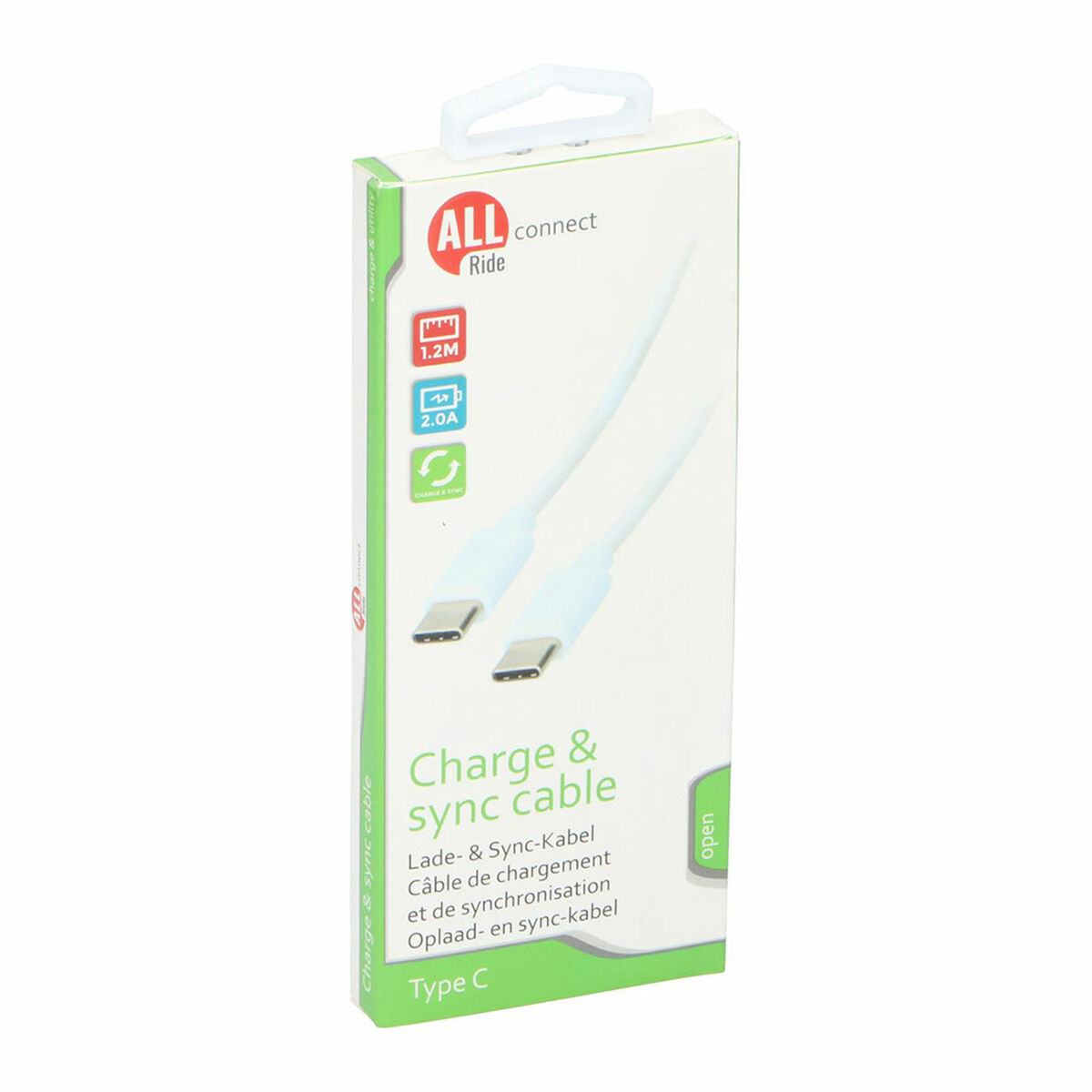 USB-kabel All Ride Vit 1,2 m - 3