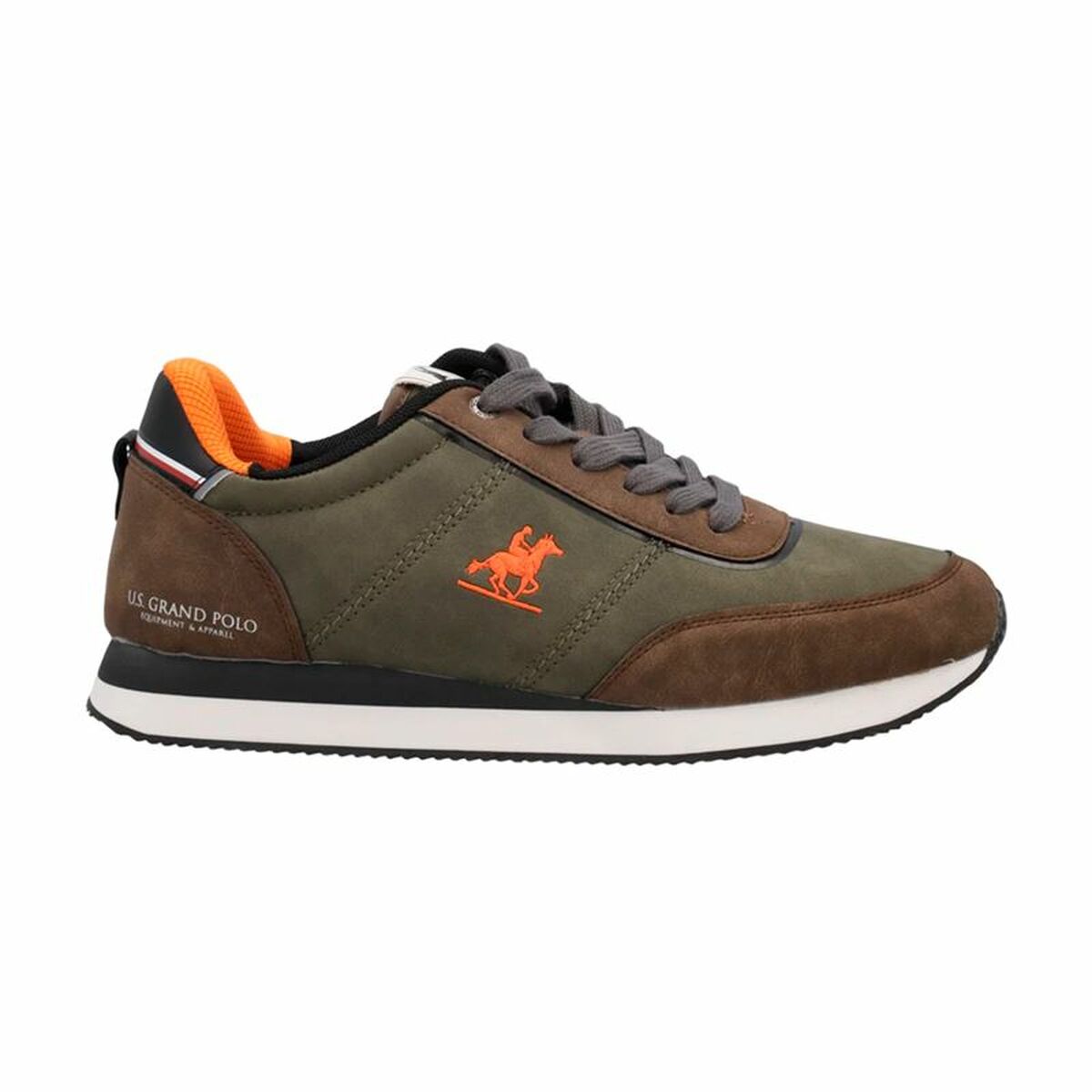 Sportskor Casual U.S. Grand Polo Rennes Essential Nbk Oliv Ljusbrun