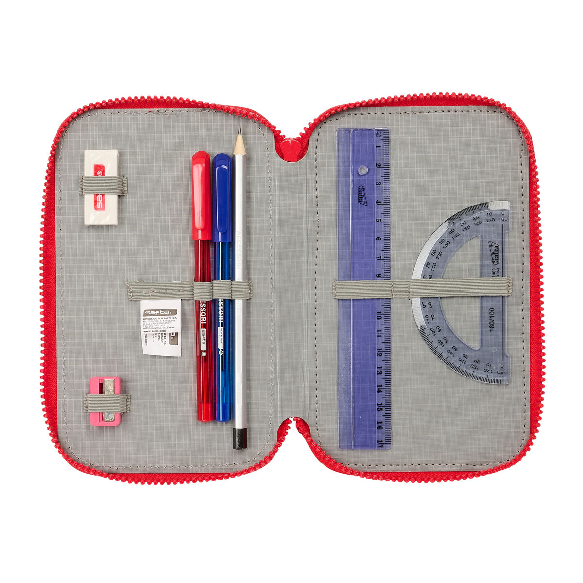 Trippel pennfodral Atlético Madrid Röd 12,5 x 19,5 x 5,5 cm 36 Delar - 2
