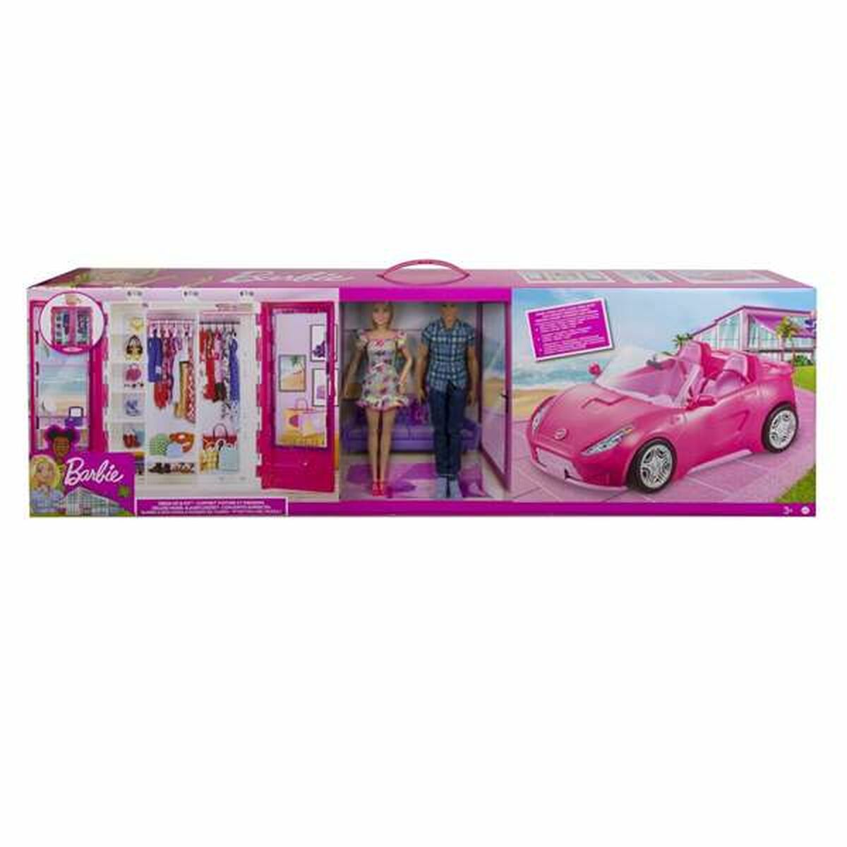 Dockset Barbie GVK05 Figurer x 2 Bil Skåp - 12