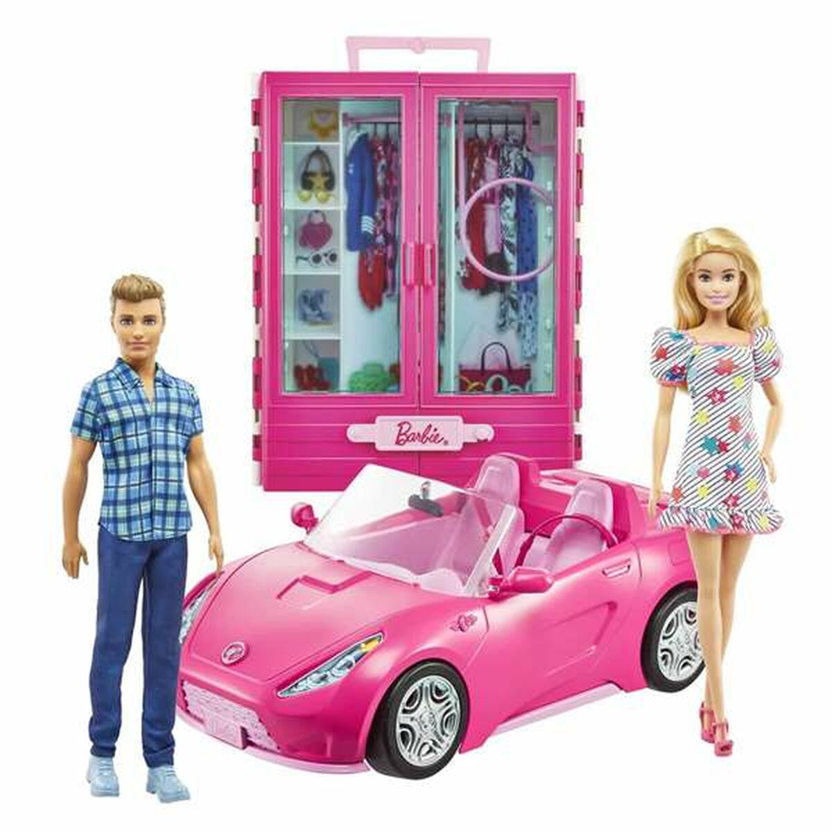 Dockset Barbie GVK05 Figurer x 2 Bil Skåp - 7