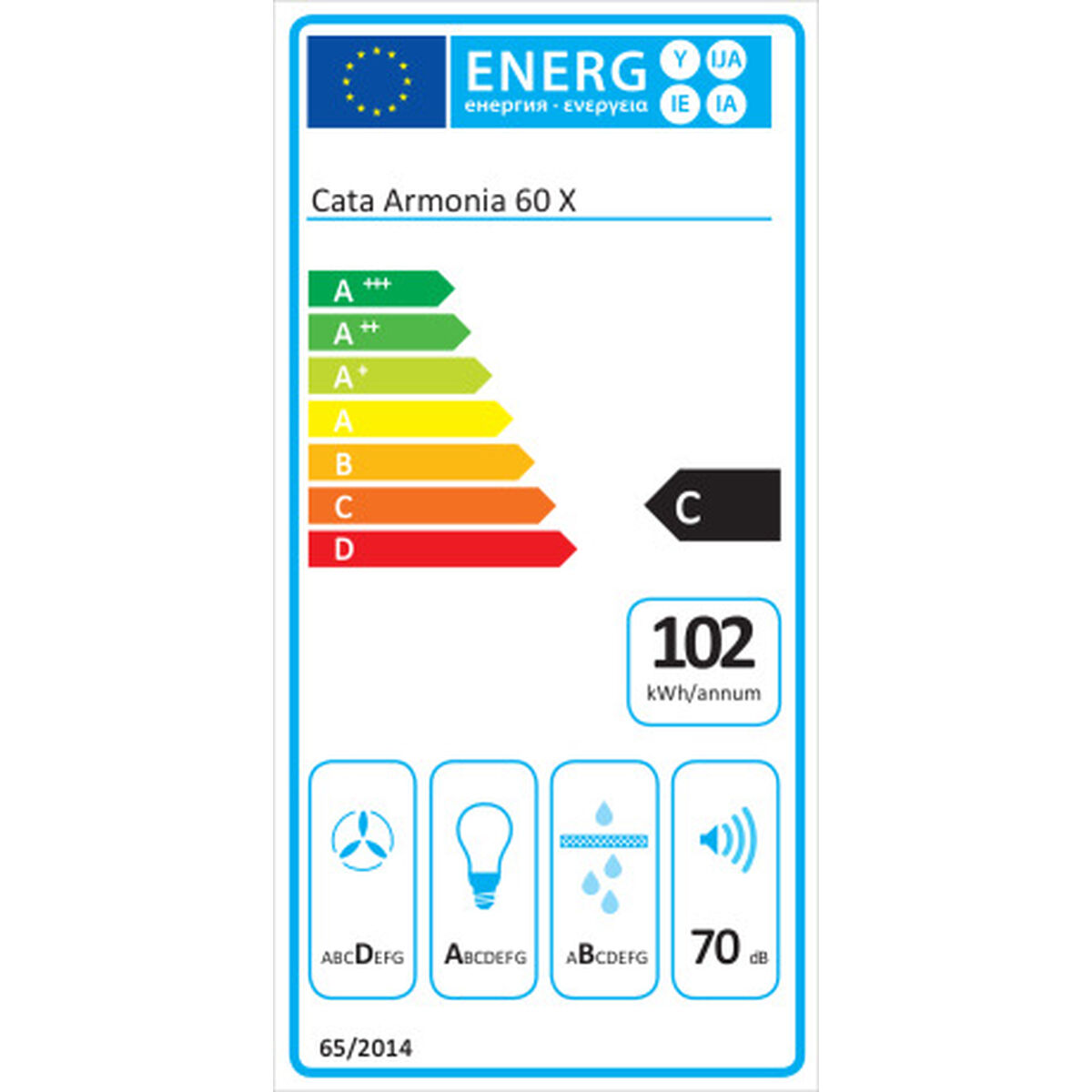 Konventionell fläkt Cata ARMONIA 60X Stål 275 W - 3