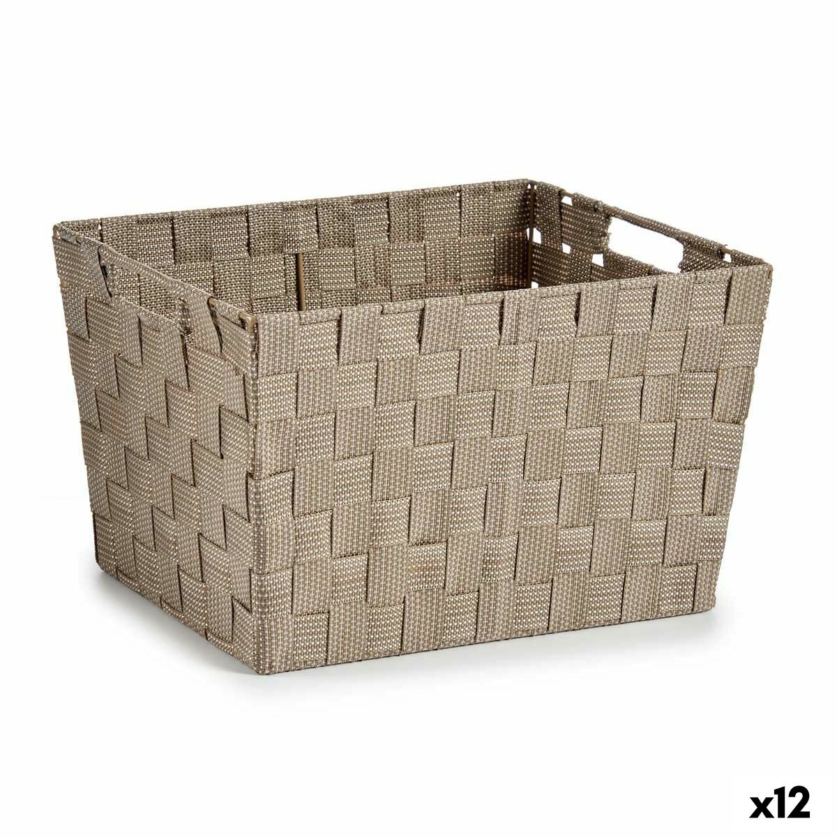 Tvättkorg Kipit A3-6875 Beige Tyg 10 L 25 x 20 x 35,5 cm (12 antal)