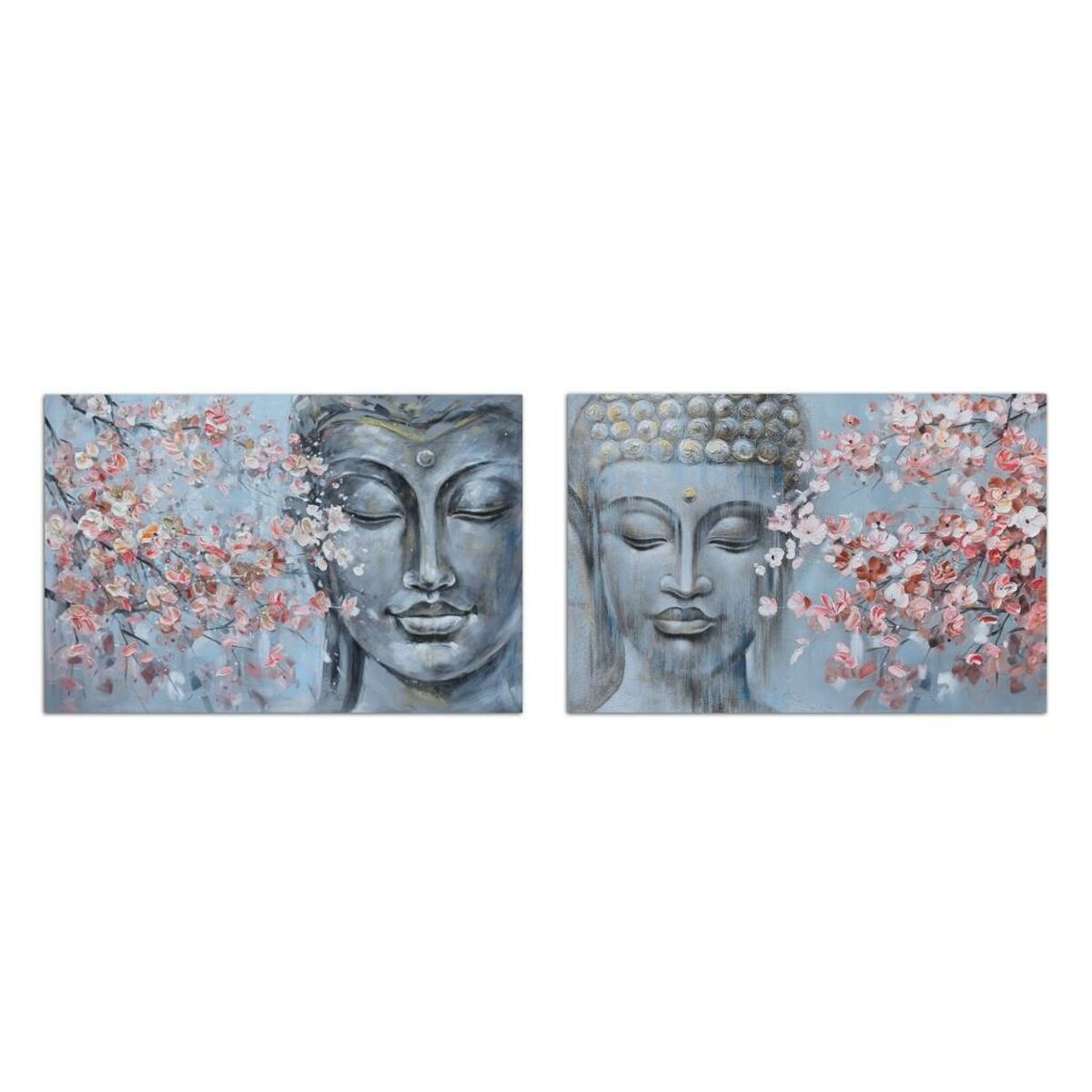 Kanvas DKD Home Decor 120 x 2,8 x 80 cm Buddha Orientalisk (2 antal) - 4