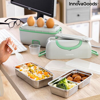 Elektrisk ånglunchlåda med recept 3-i-1 Beneam InnovaGoods (Renoverade A)