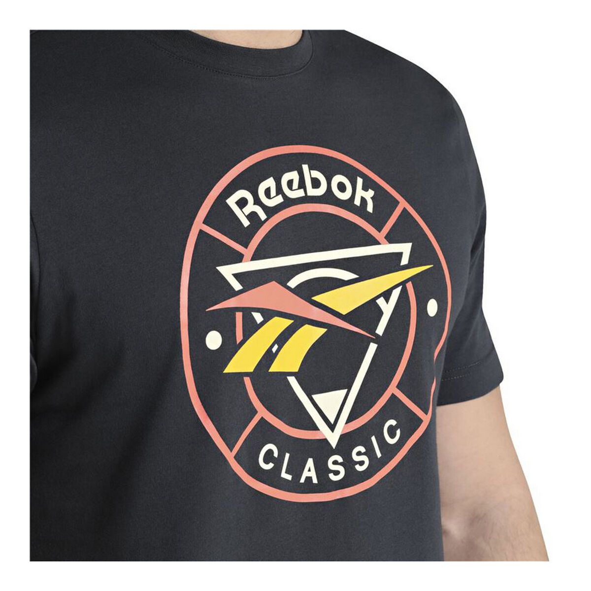 T-shirt med kortärm Herr Reebok  Classic Trail Svart - 7