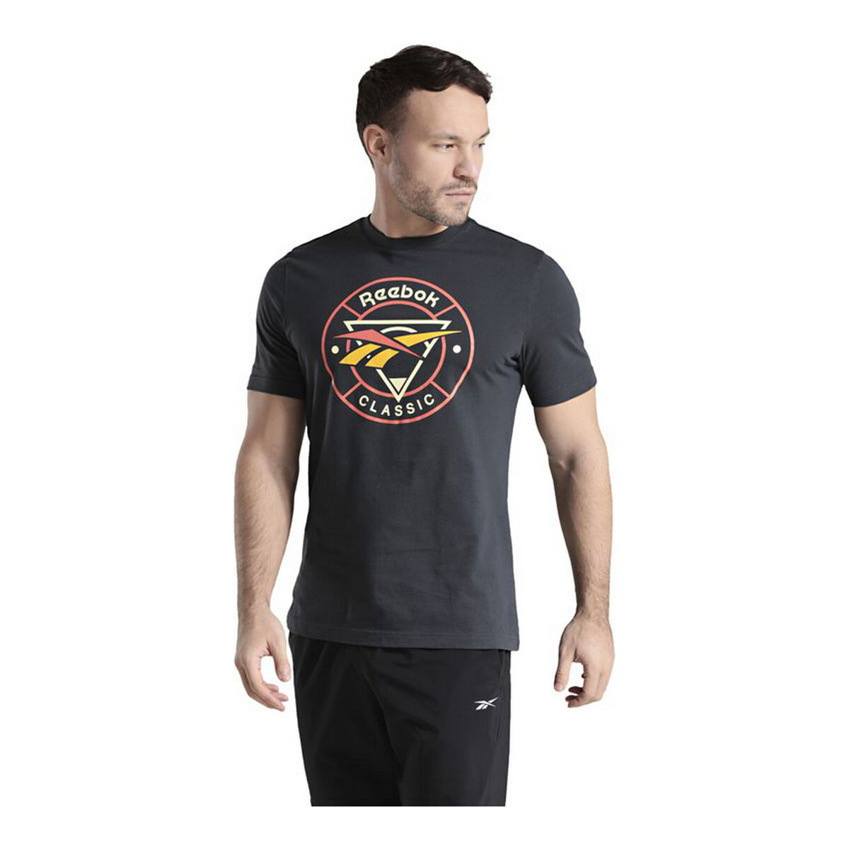 T-shirt med kortärm Herr Reebok  Classic Trail Svart - 5