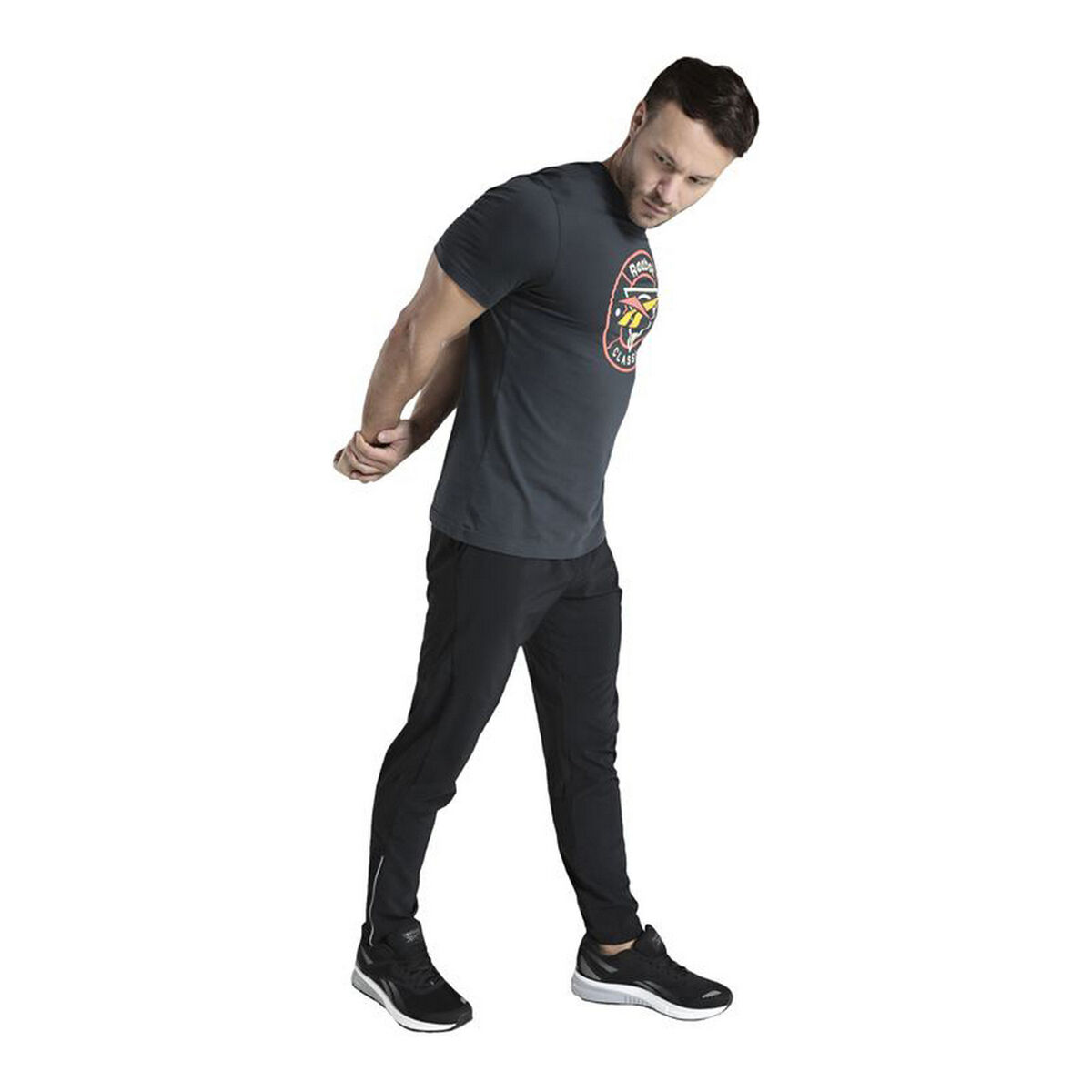 T-shirt med kortärm Herr Reebok  Classic Trail Svart - 4