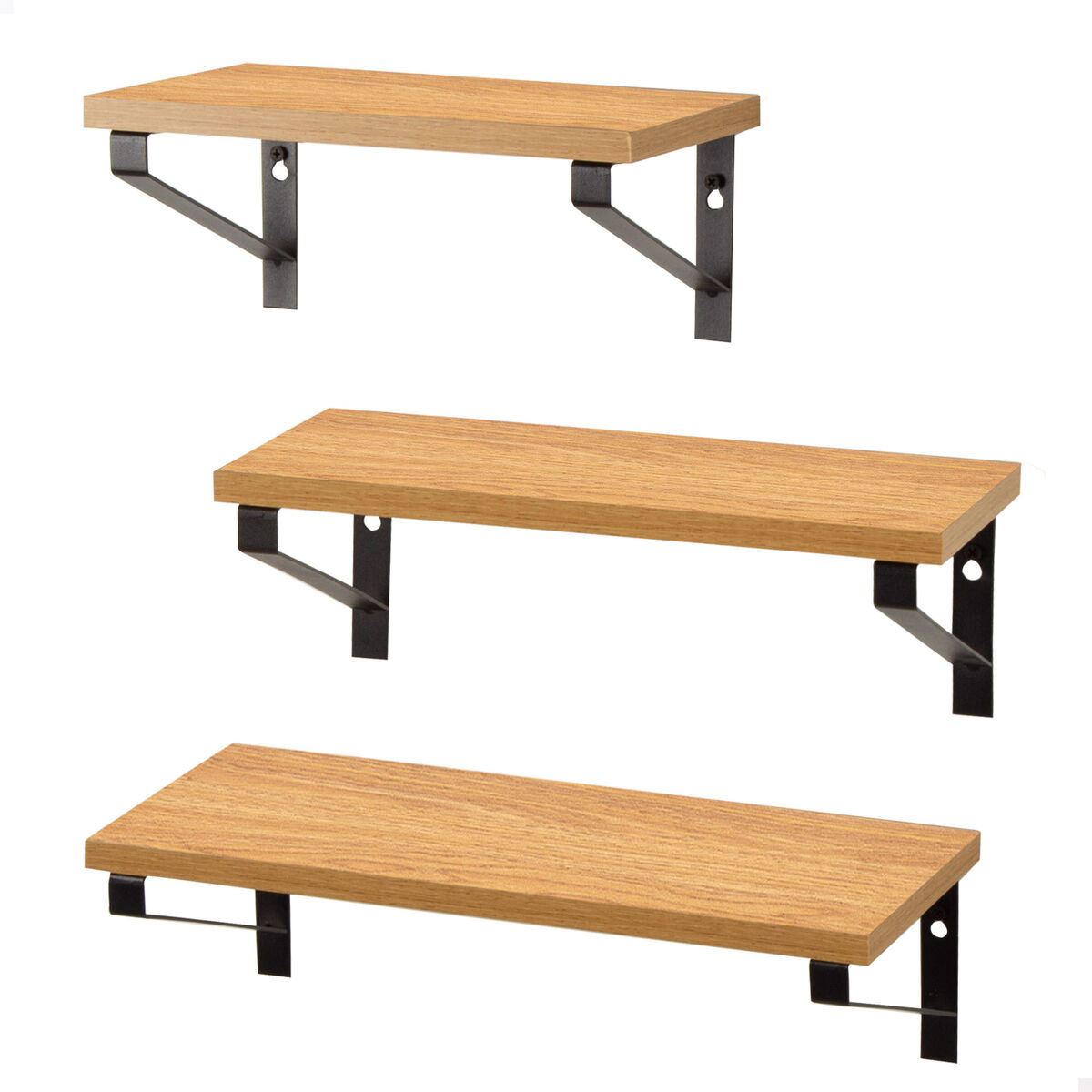 Hyllor Max Home Järn Trä MDF 42 X 12 X 16 CM (4 antal) - 2