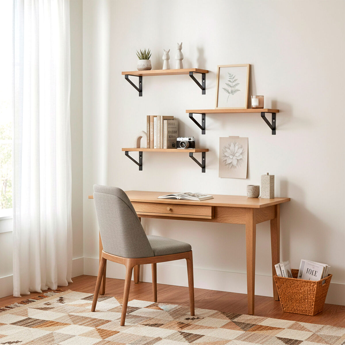 Hyllor Max Home Järn Trä MDF 42 X 12 X 16 CM (4 antal) - 3