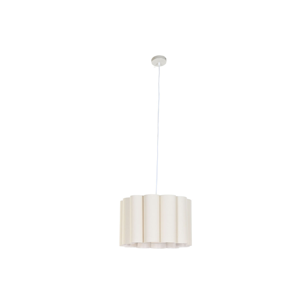 Taklampa Home ESPRIT Vit Beige Metall 50 W 50 x 50 x 30 cm