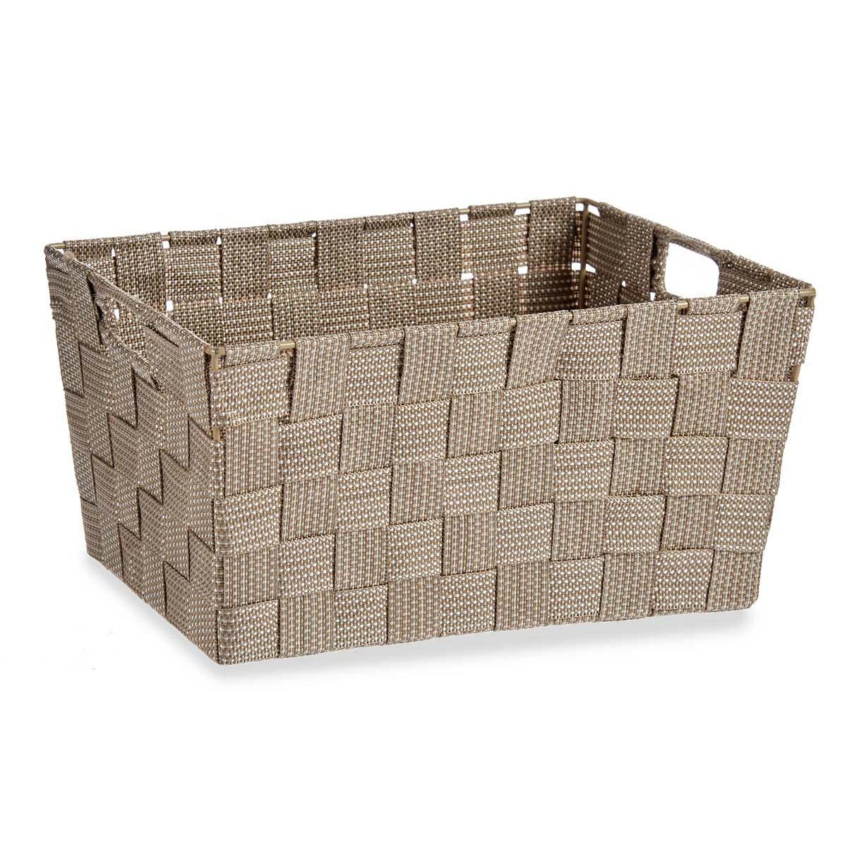 Multifunktionell korg Kipit Brun Polyester Tyg Flätning 5 L (18 antal) - 6