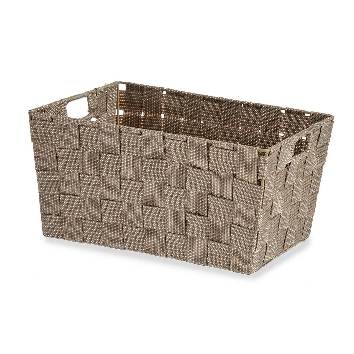Multifunktionell korg Kipit Brun Polyester Tyg Flätning 5 L (18 antal) - 5
