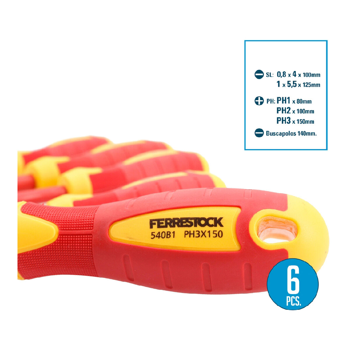 Skruvmejselset Ferrestock (6 pcs) - 9